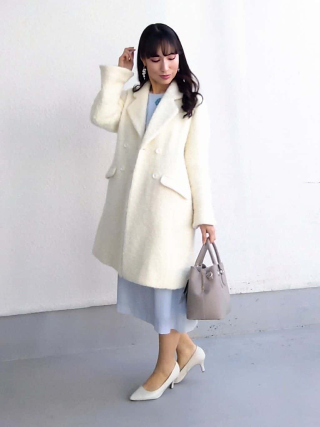 keinaさんの「SunaUna｜【COLLECTION LINE】ブークレーコート」を使ったコーディネート