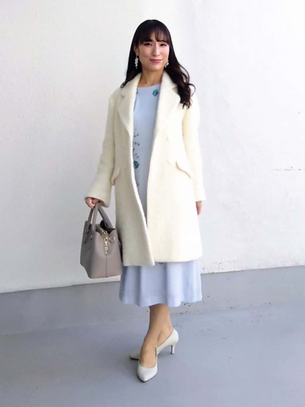 keinaさんの「SunaUna｜【COLLECTION LINE】ブークレーコート」を使ったコーディネート