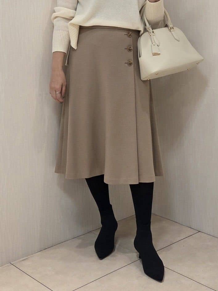 naokoさんの「UNTITLED｜【8色展開/洗える】ウールカシミヤ ハイネックニット」を使ったコーディネート