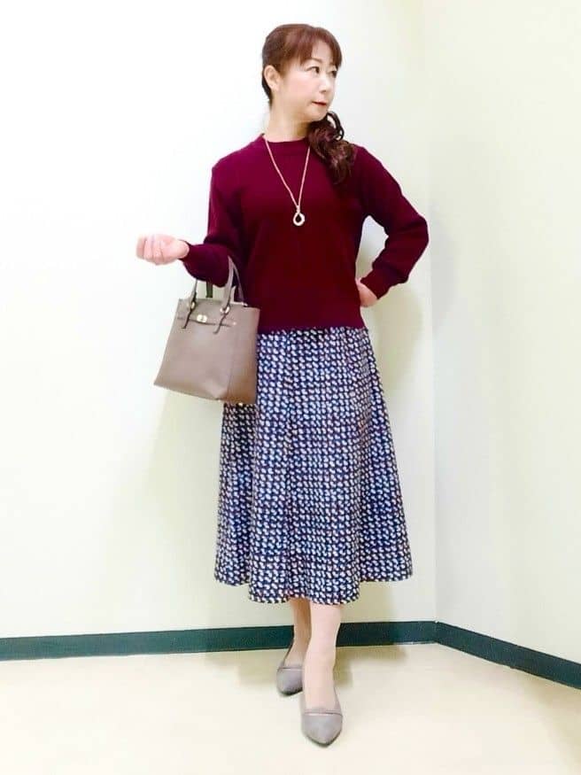 花さんの「Reflect｜【SS-4Lサイズ／衿が顔に当たらない◎】スタンドネックミドルコート」を使ったコーディネート