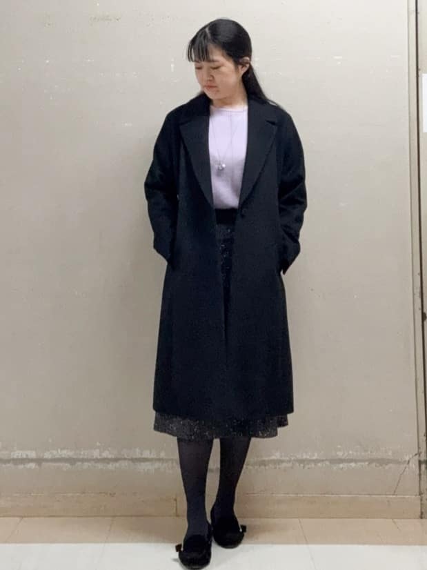 Aさんの「Reflect｜【選べる8色／スカートにもパンツにも◎】ウール混ボートネックニット」を使ったコーディネート