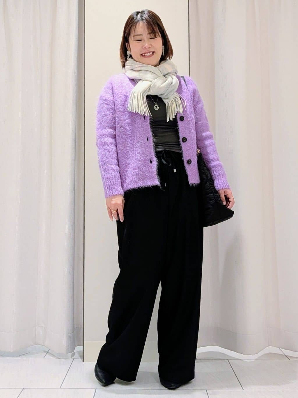 Onumaさんの「UNTITLED｜【ゆったり】アルパカ混シャギー カーディガン」を使ったコーディネート