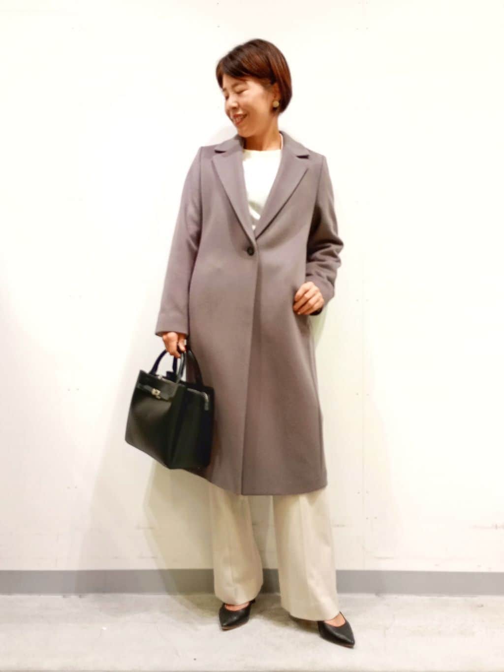 Kさんの「INDIVI｜【洗える／チュニック丈／カシミヤ混】スリットデザインVネックニット」を使ったコーディネート