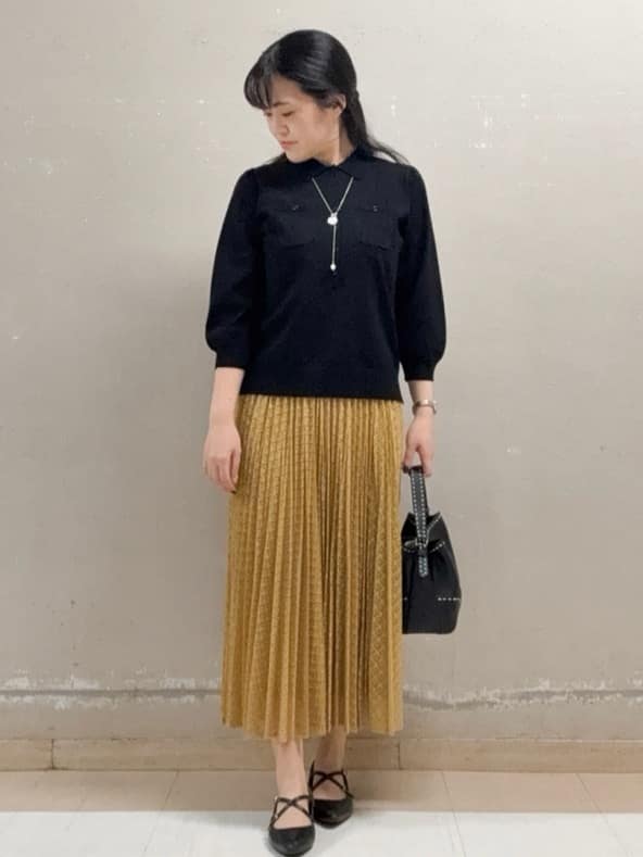  Aさんの「Reflect｜【透けにくい◎】衿付き七分袖ニット」を使ったコーディネート