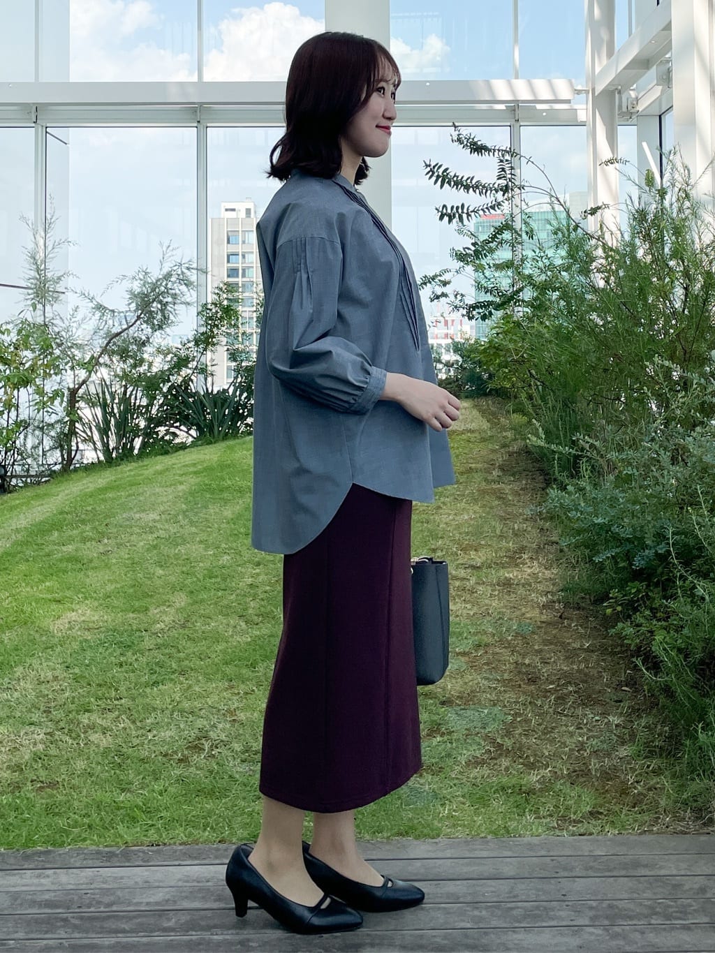 yukariさんの「Reflect｜【すっきり見え／ウエスト総ゴム】ジャージナロースカート」を使ったコーディネート