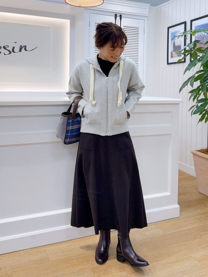 Osawaさんの「Dessin｜【洗える】リブタートルネックニット」を使ったコーディネート