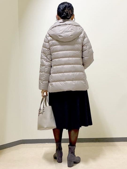  beni_gingerさんの「Reflect｜【SS-4Lサイズ】フーデッドミドルダウンコート」を使ったコーディネート