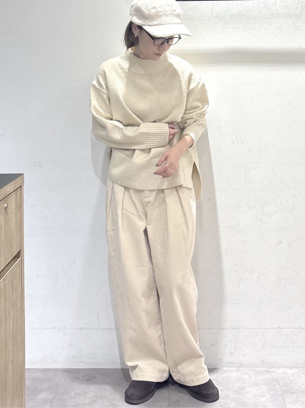 たけねぇさんの「OPAQUE.CLIP｜コーデュロイタックワイドパンツ【洗濯機OK】」を使ったコーディネート