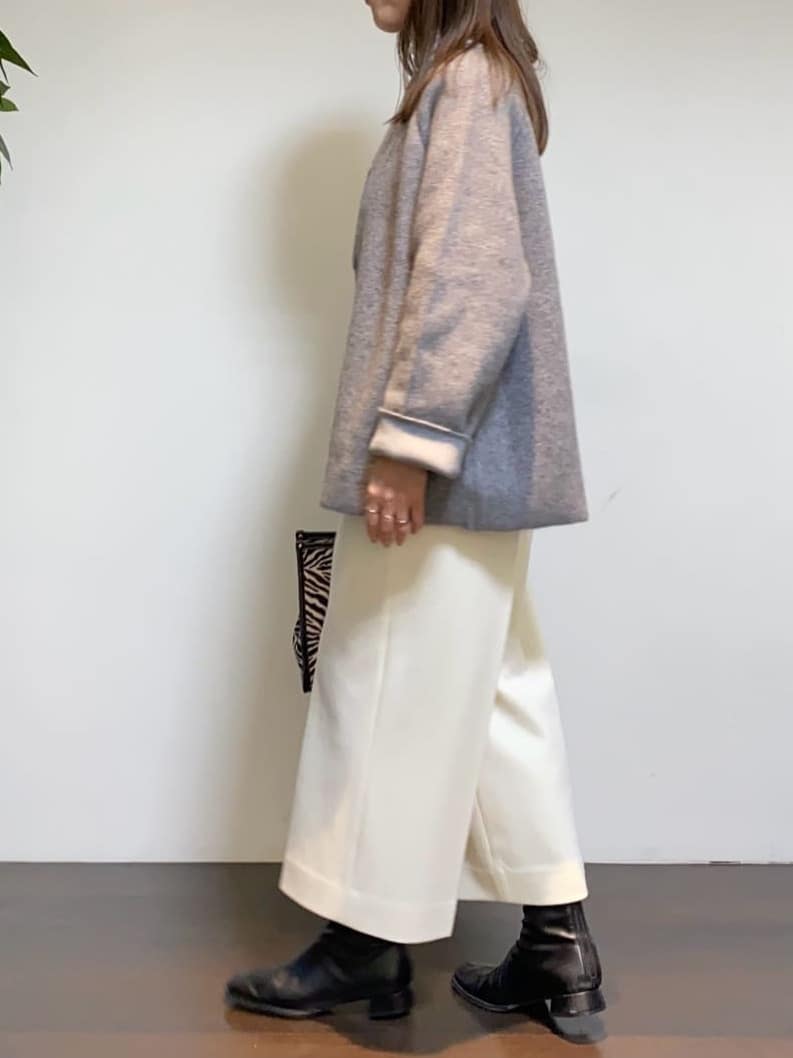 tomoさんの「UNTITLED｜【軽アウター/ミドル丈】ウールニットコーディガン」を使ったコーディネート