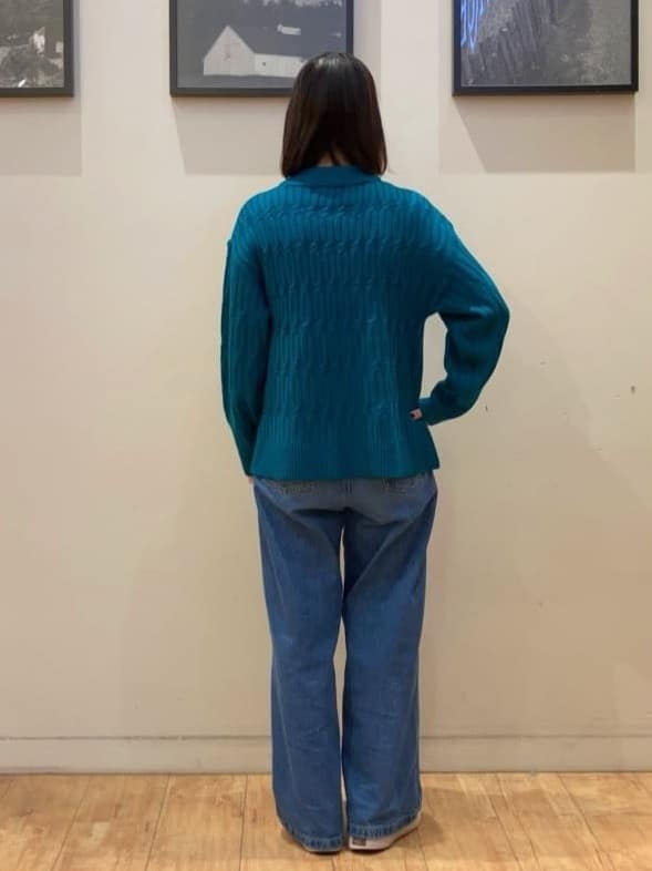 momoharuさんの「SHOO･LA･RUE｜【高レビュー/S-LL】脚のラインを拾いにくい デニムワイドパンツ」を使ったコーディネート