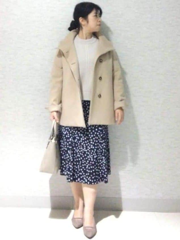 sakoさんの「Reflect｜【SS-4Lサイズ／衿が顔に当たらない◎】スタンドネックミドルコート」を使ったコーディネート