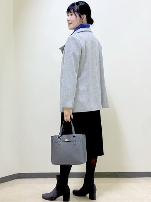  beni_gingerさんの「Reflect｜【SS-4Lサイズ／衿が顔に当たらない◎】スタンドネックミドルコート」を使ったコーディネート