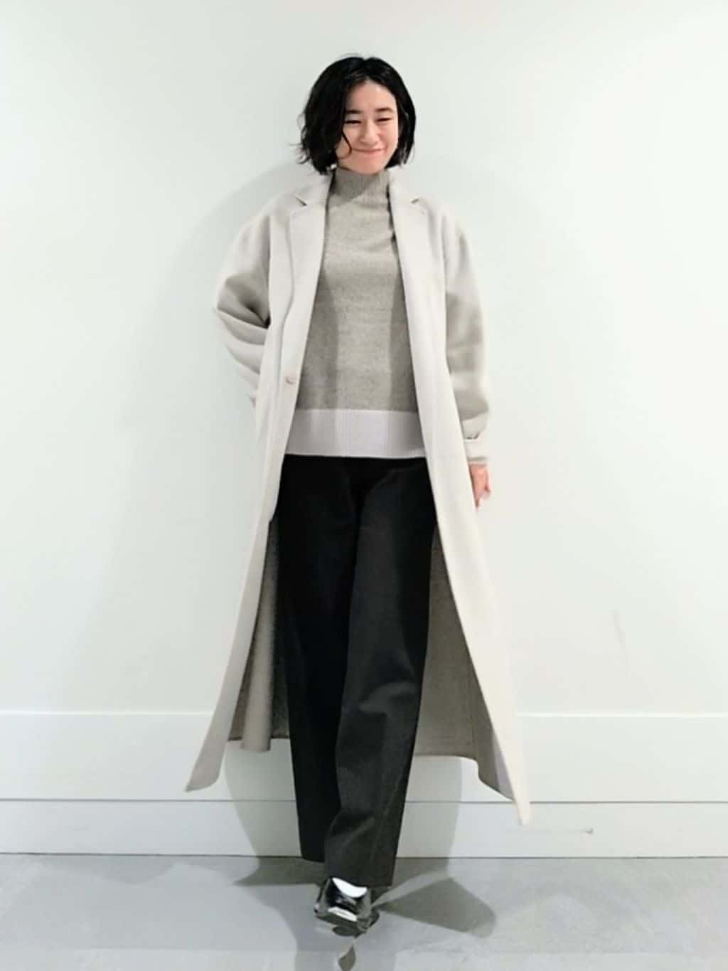 ミズタさんの「UNTITLED｜【8色展開/洗える】ウールカシミヤ ハイネックニット」を使ったコーディネート
