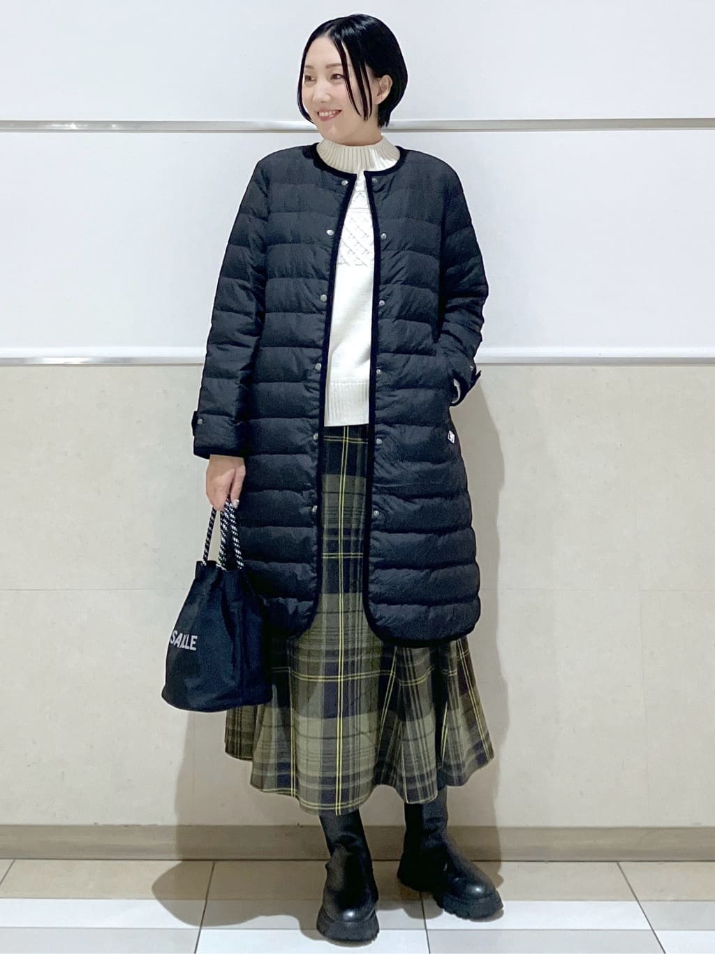 eriko さんの「Dessin｜【撥水・2WAY】ミュラーダウンコートロング丈」を使ったコーディネート