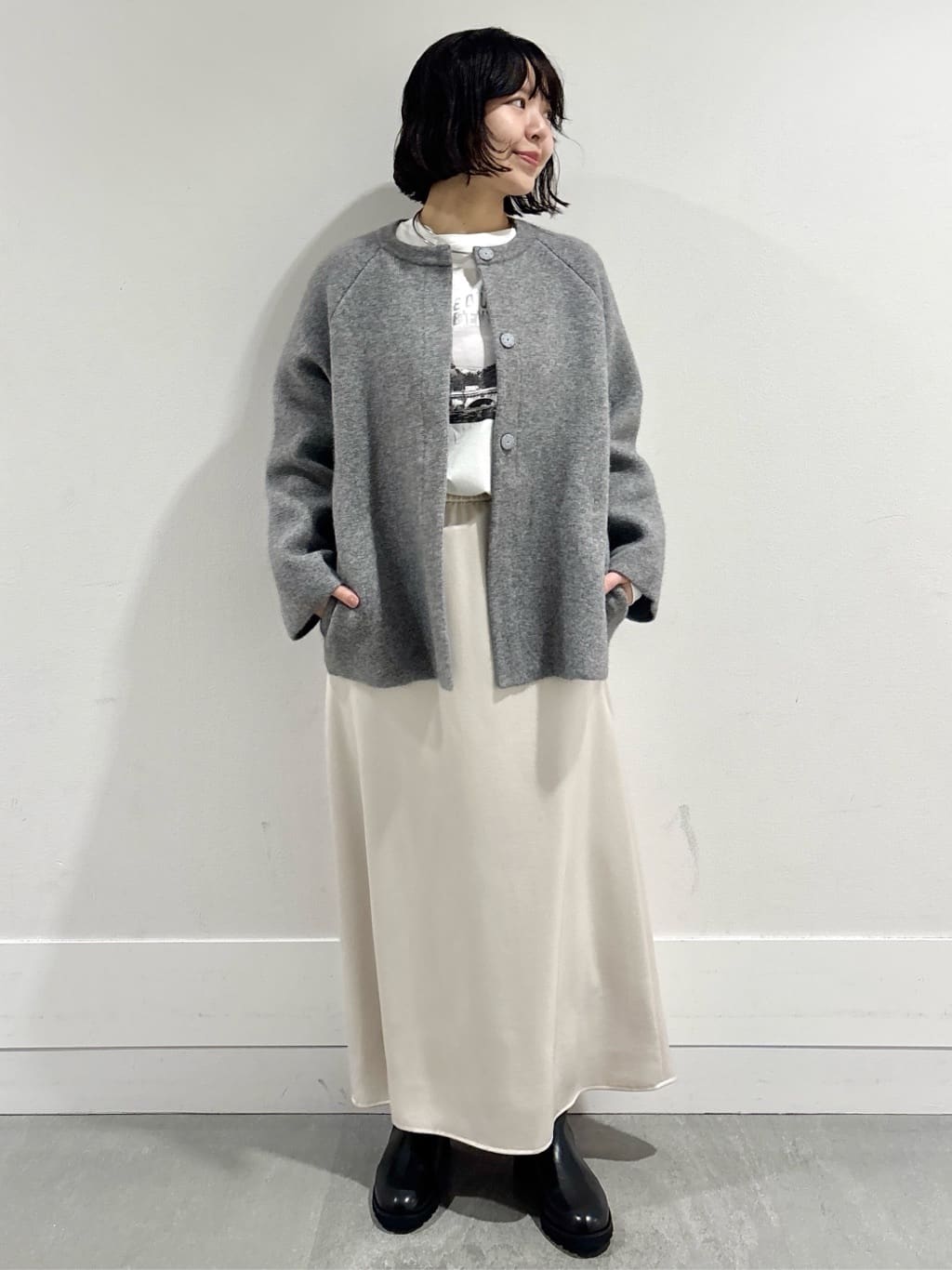 モエカさんの「UNTITLED｜【軽アウター/ミドル丈】ウールニットコーディガン」を使ったコーディネート