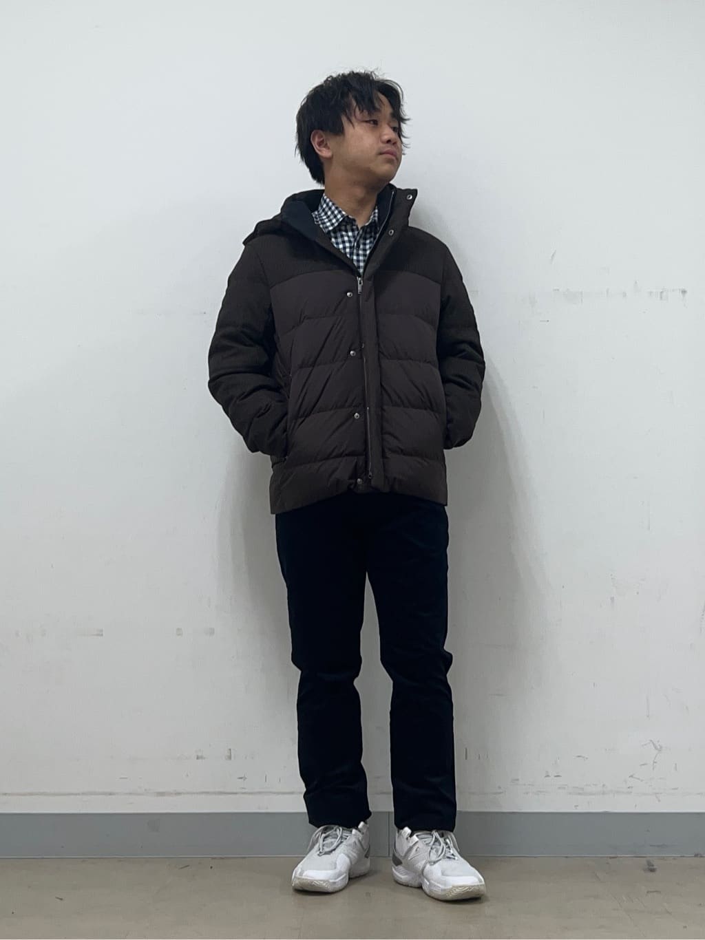 Hiroさんの「TAKEO KIKUCHI｜カラーコンビ ダウンブルゾン」を使ったコーディネート