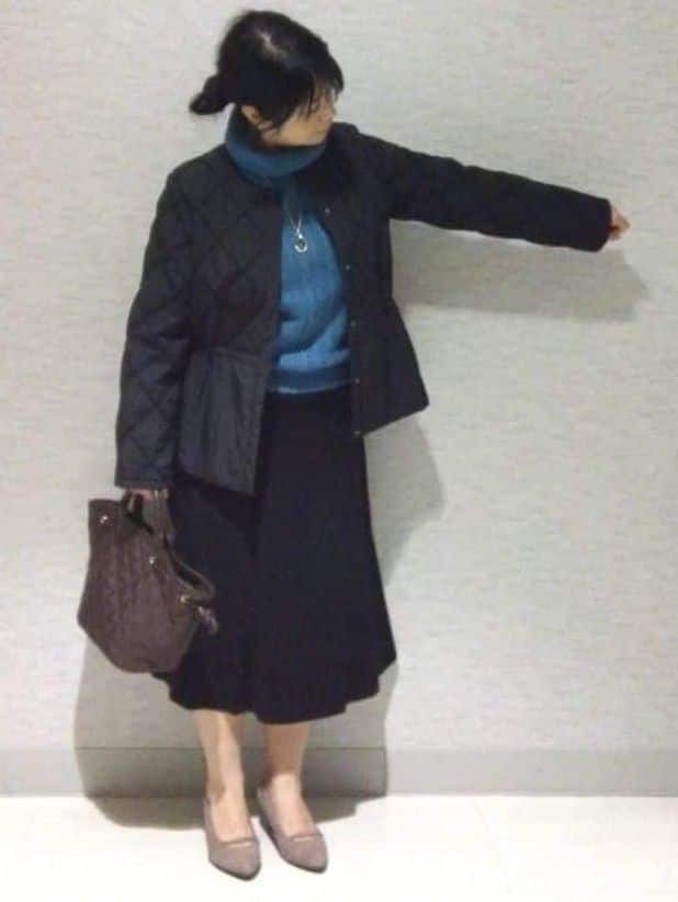 sakoさんの「Reflect｜【気軽な羽織に◎】中綿キルティングショートコート」を使ったコーディネート