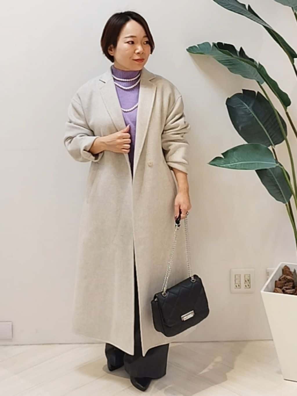s u g iさんの「UNTITLED｜【8色展開/洗える】ウールカシミヤ ハイネックニット」を使ったコーディネート