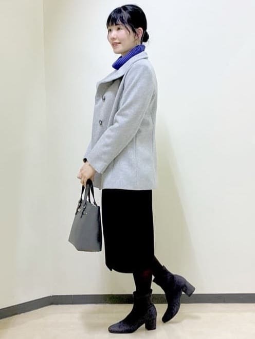  beni_gingerさんの「Reflect｜【SS-4Lサイズ／衿が顔に当たらない◎】スタンドネックミドルコート」を使ったコーディネート