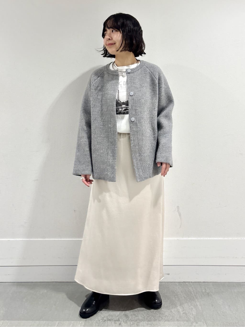 モエカさんの「UNTITLED｜【軽アウター/ミドル丈】ウールニットコーディガン」を使ったコーディネート