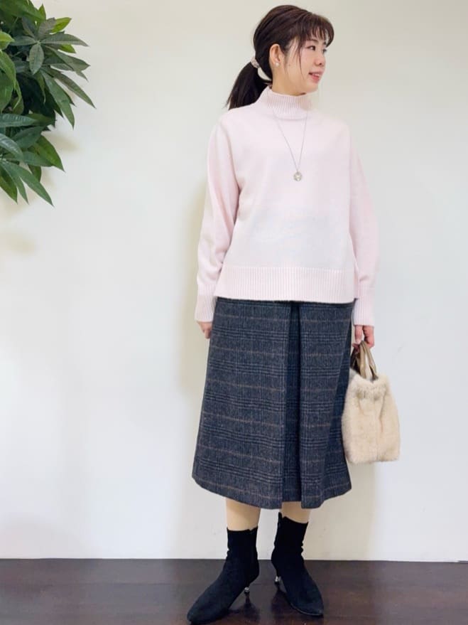 CHISATOさんの「UNTITLED｜【8色展開/洗える】ウールカシミヤ ハイネックニット」を使ったコーディネート