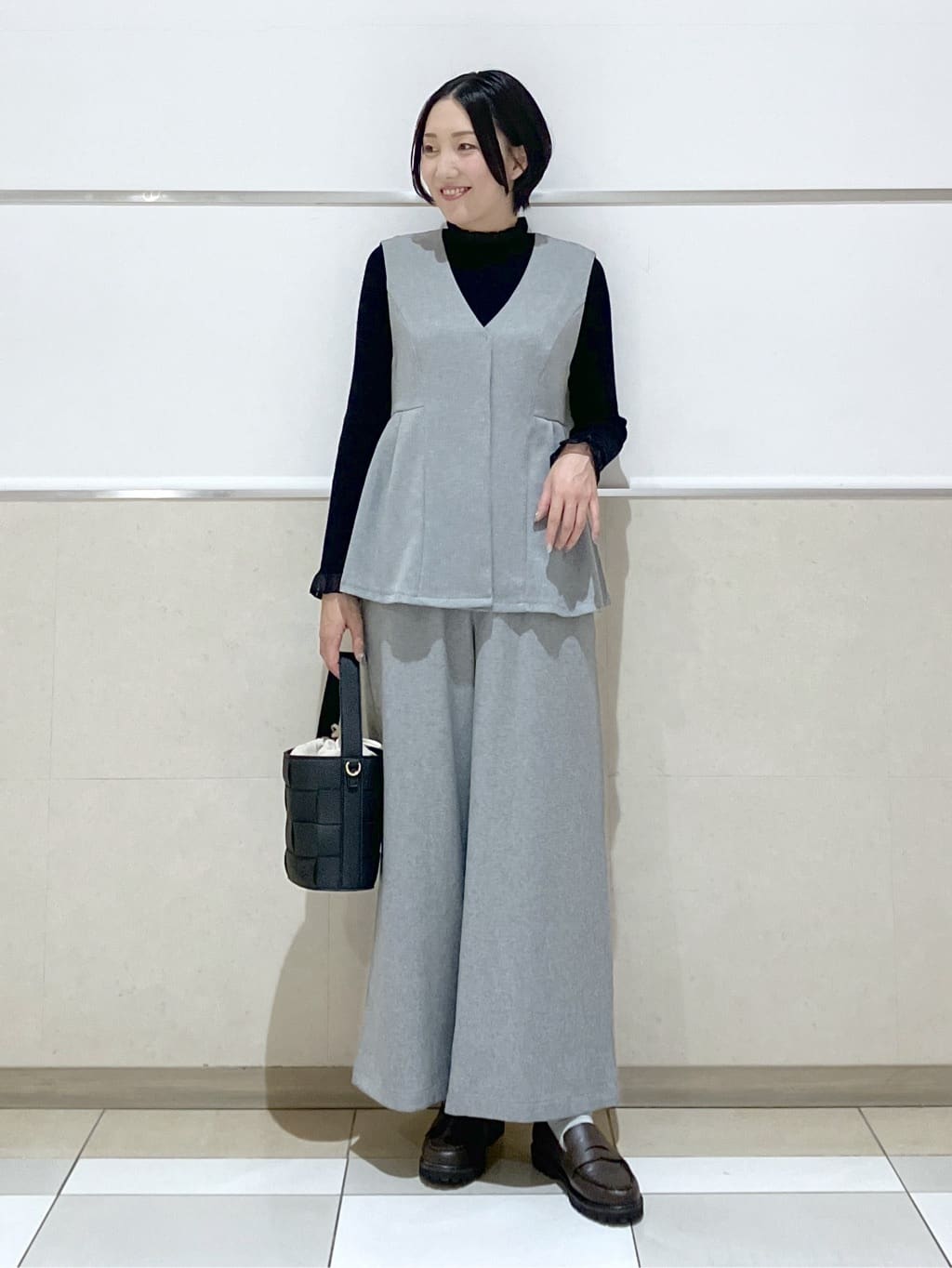 eriko さんの「Dessin｜【洗える】オーガンジーフリルニット」を使ったコーディネート