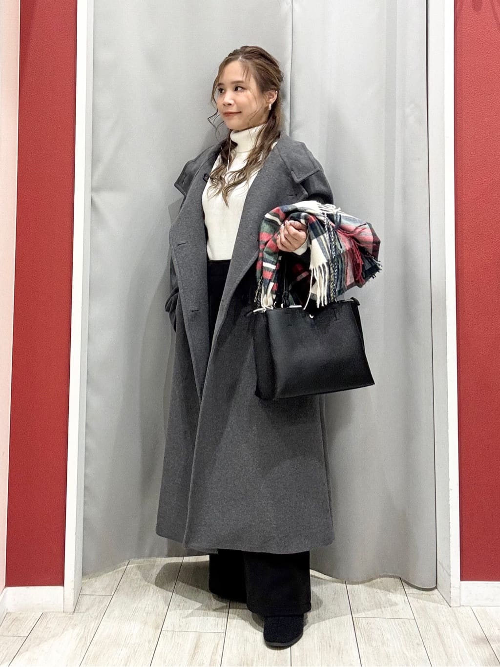 shioさんの「SHOO･LA･RUE｜起毛ニットブーツ」を使ったコーディネート