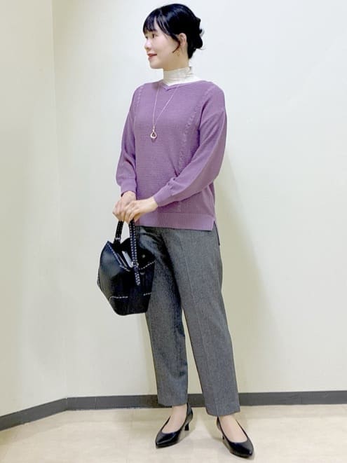  beni_gingerさんの「Reflect｜【重ね着に大活躍◎／暖か保湿素材】プチタートルネックニット」を使ったコーディネート
