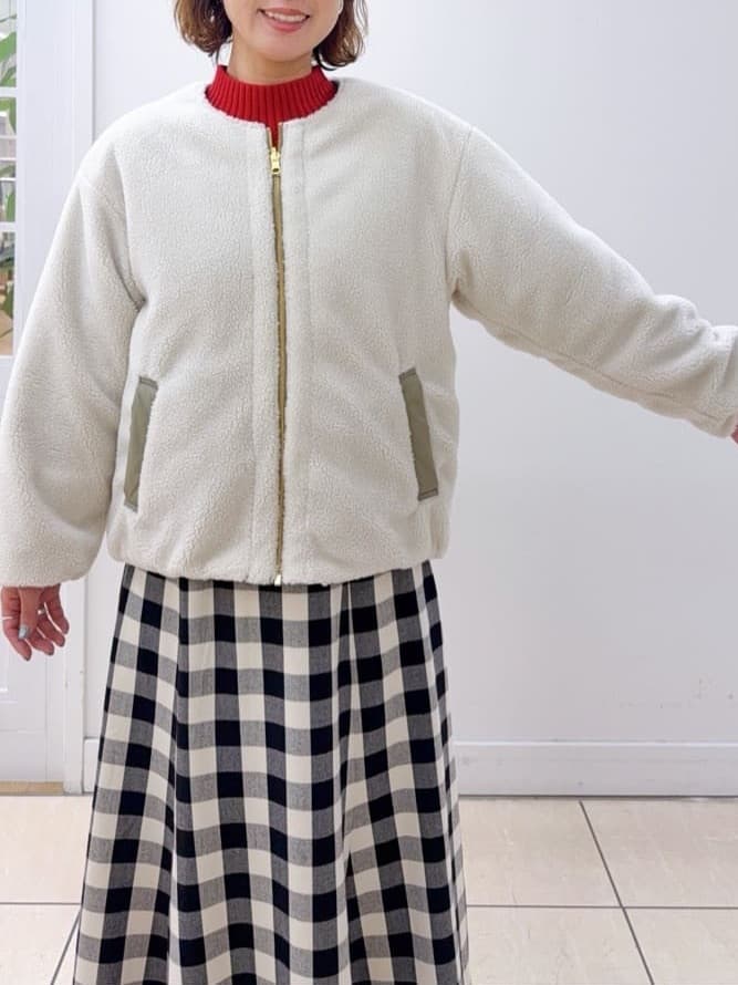 Osawaさんの「Dessin｜【2WAY】リバーシブルタフタボアアウター」を使ったコーディネート