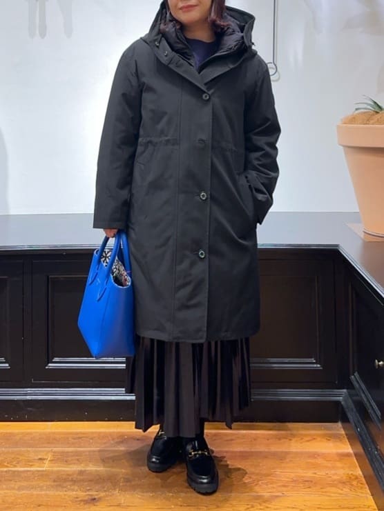 Asamiさんの「DRESSTERIOR｜◆【洗える/ストレッチ性/オンオフ】箔プリントプリーツスカート」を使ったコーディネート