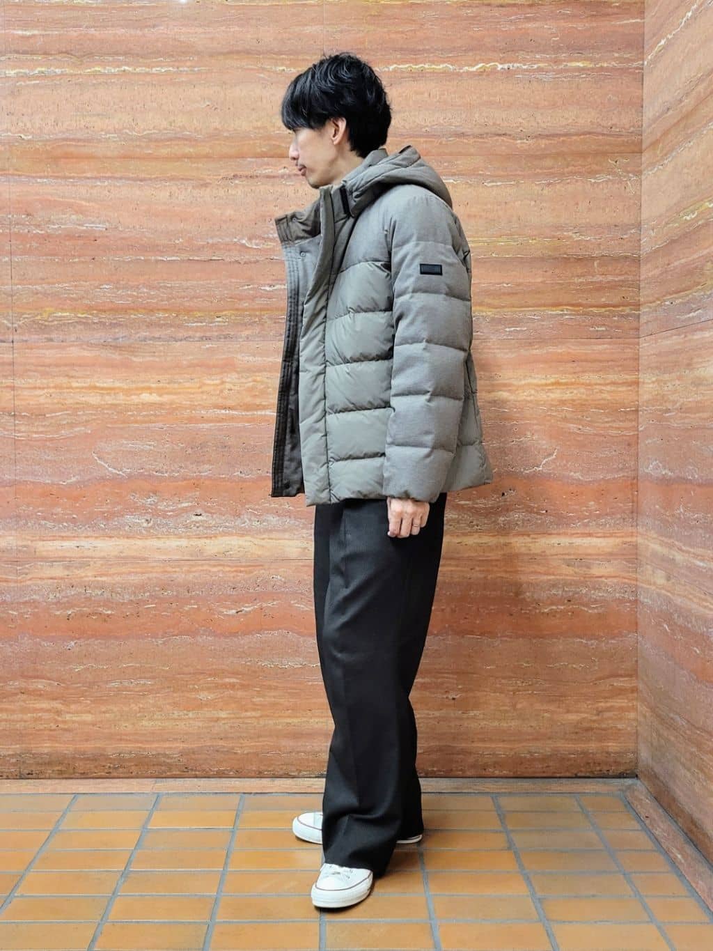 piroyaさんの「TAKEO KIKUCHI｜カラーコンビ ダウンブルゾン」を使ったコーディネート