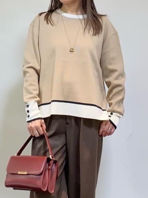 tomoさんの「UNTITLED｜【アンサンブル可/洗える】ウールミラノリブニット」を使ったコーディネート
