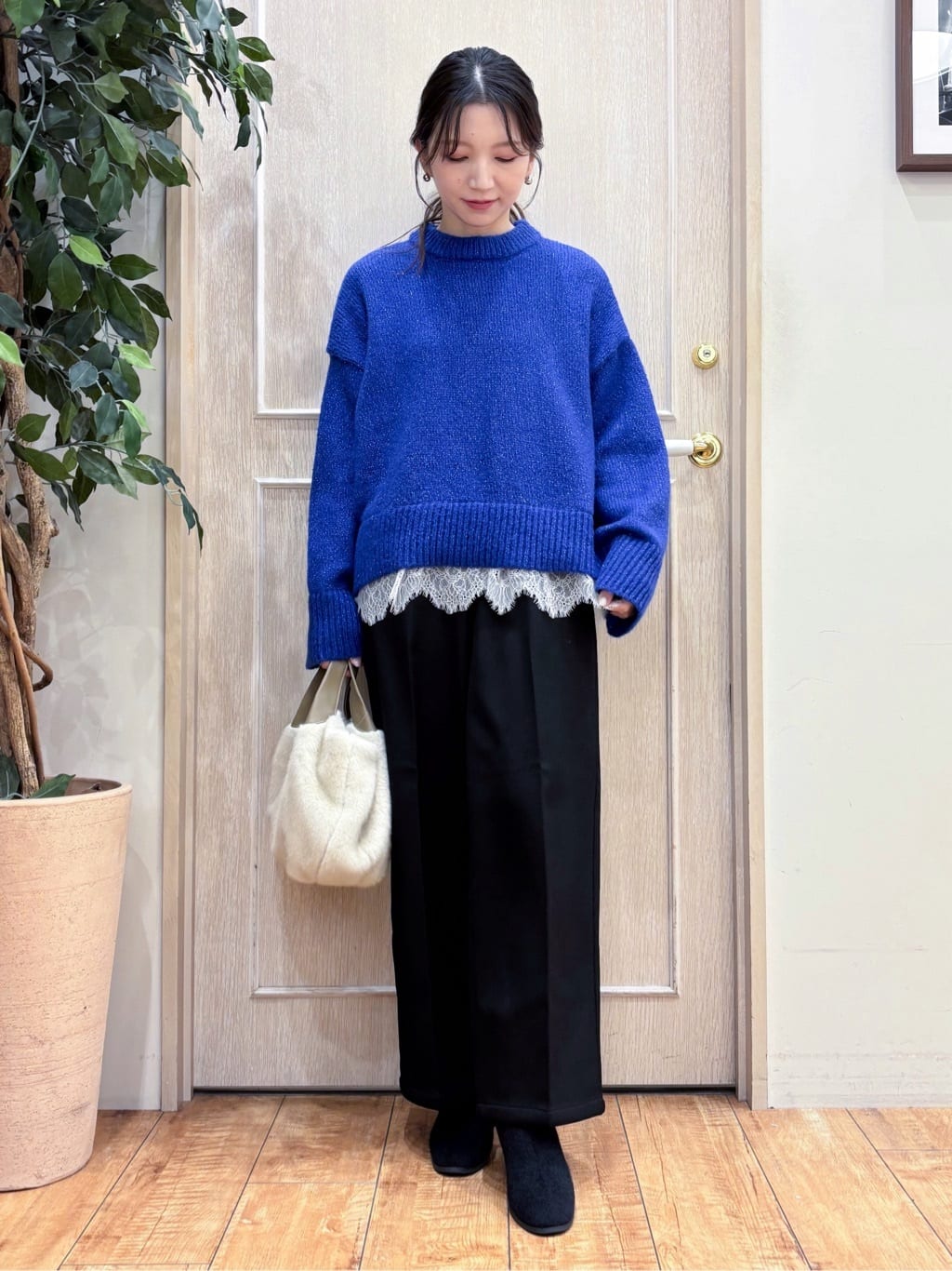 なみさんの「SHOO･LA･RUE｜起毛ニットブーツ」を使ったコーディネート