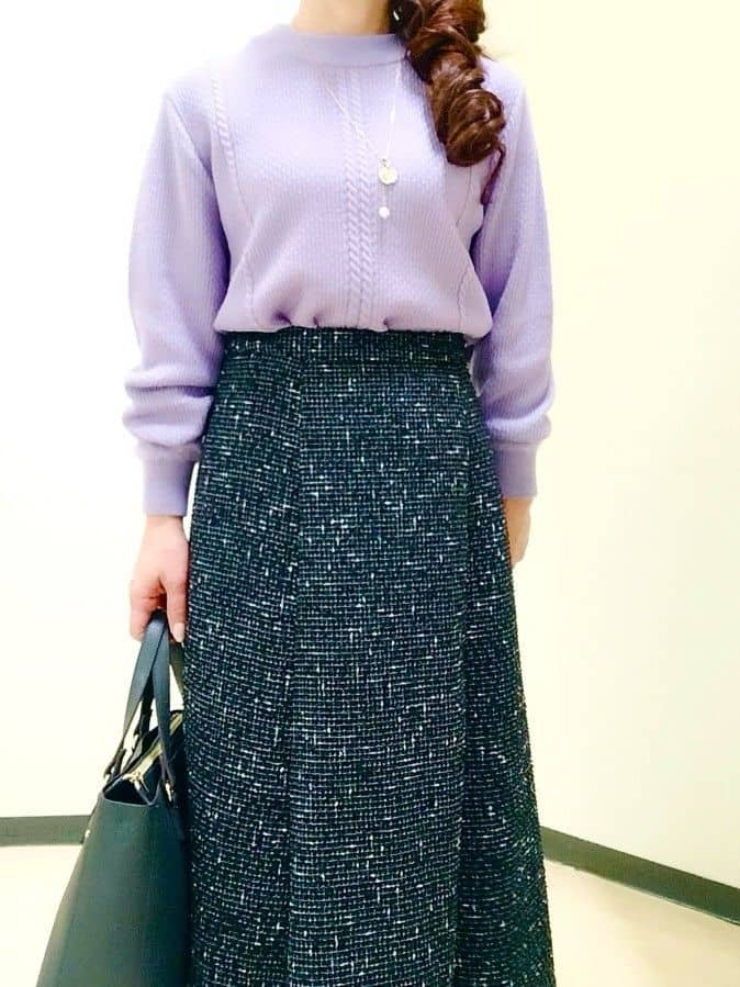 花さんの「Reflect｜【SS-4Lサイズ／衿が顔に当たらない◎】スタンドネックミドルコート」を使ったコーディネート