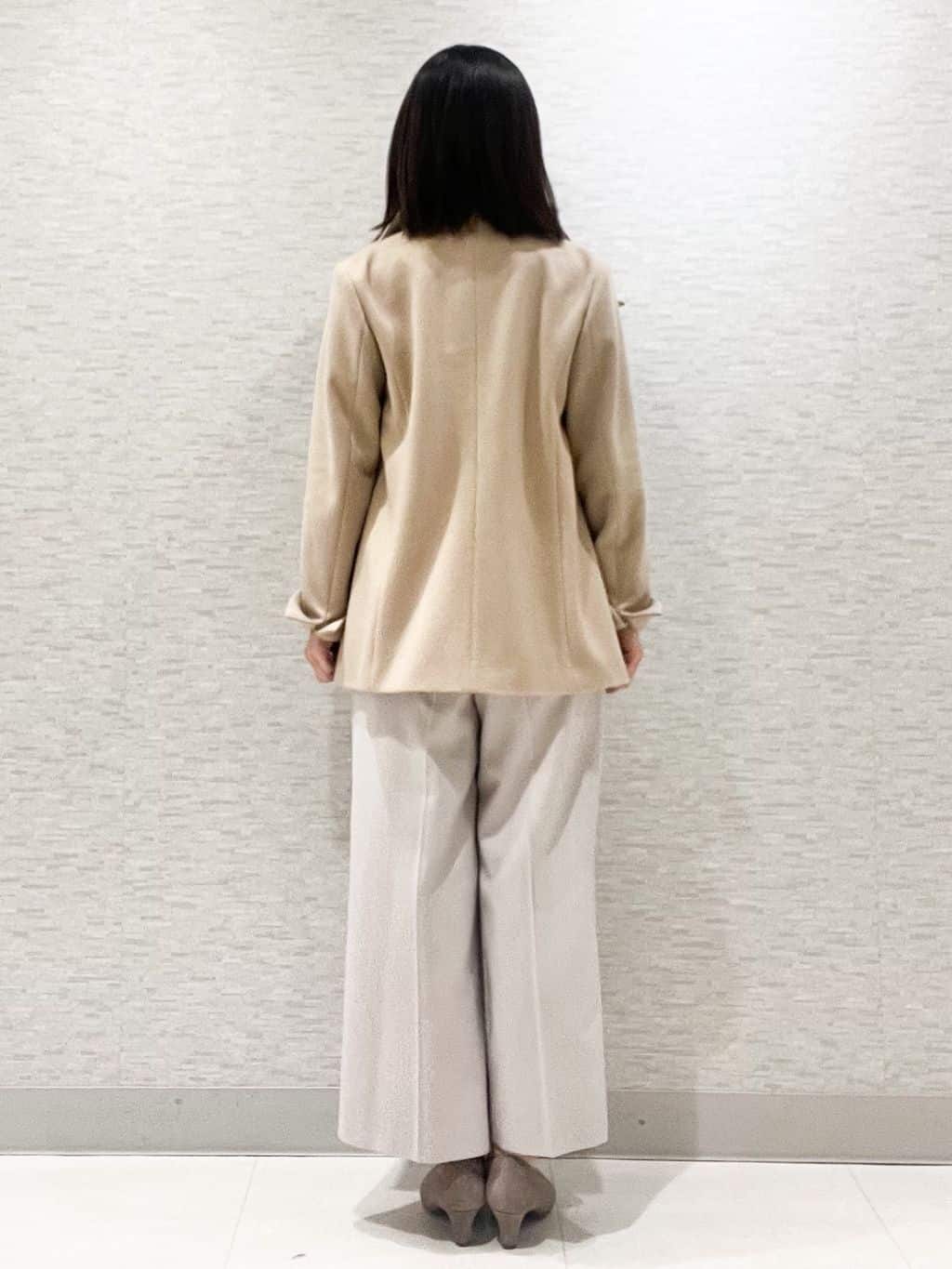 marikoさんの「Reflect｜【SS-4Lサイズ／衿が顔に当たらない◎】スタンドネックミドルコート」を使ったコーディネート