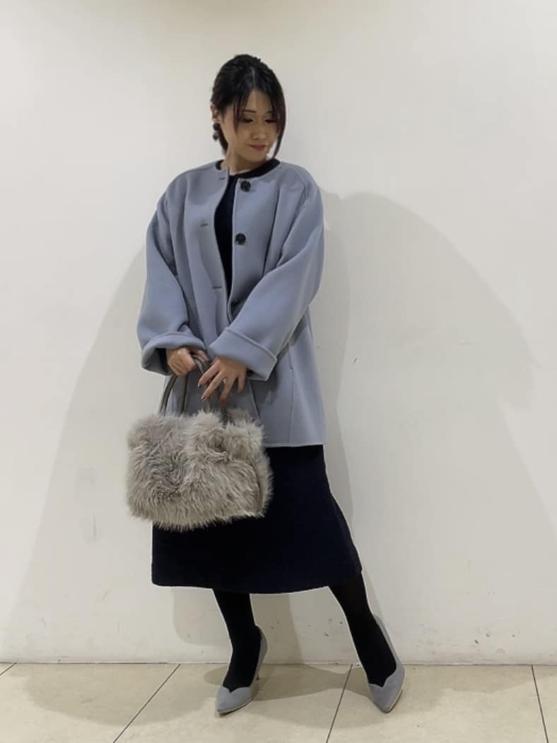 watanabeさんの「UNTITLED｜【洗える/ストレッチ】ツイードジャージワンピース」を使ったコーディネート