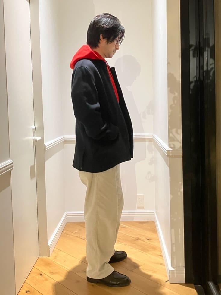 junyaさんの「DRESSTERIOR｜◆カシミヤブレンドフードニット」を使ったコーディネート