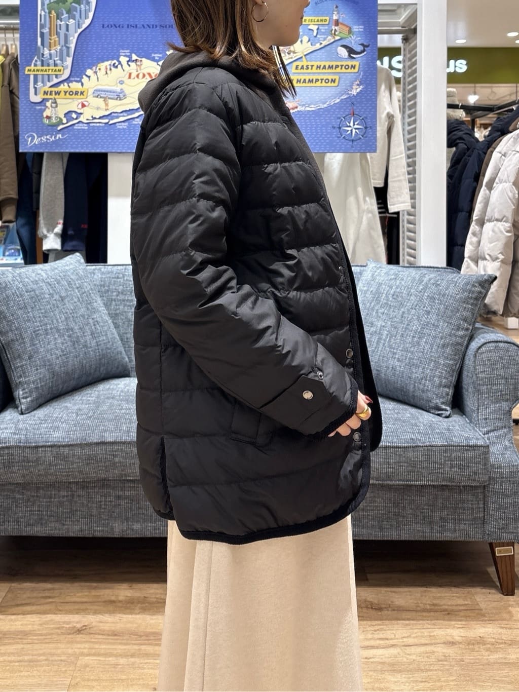 risaさんの「Dessin｜【撥水・2WAY】ミュラーダウンコートミドル丈」を使ったコーディネート