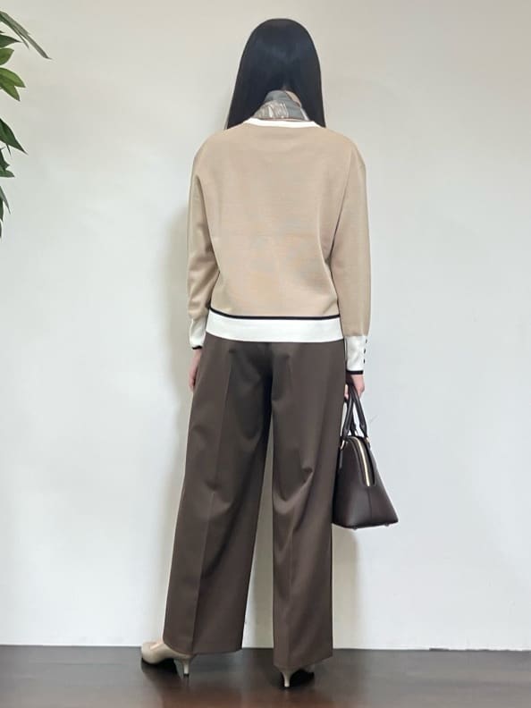 カレンさんの「UNTITLED｜【アンサンブル可/洗える】ウールミラノリブニット」を使ったコーディネート