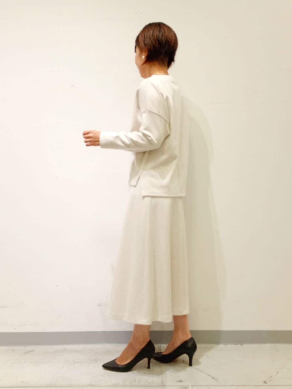 Kさんの「INDIVI｜【SETUP可能／洗える／UVケア】ライトジャージ ボトルネックトップス」を使ったコーディネート