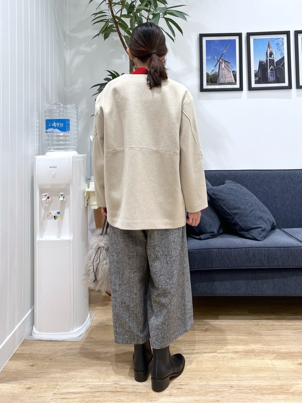canaさんの「Dessin｜ウール混クルーネックコート」を使ったコーディネート