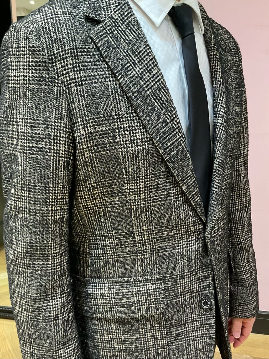 Nagaseさんの「DRESSTERIOR｜◆【セットアップ可】ループグレンチェック ワイドパンツ」を使ったコーディネート