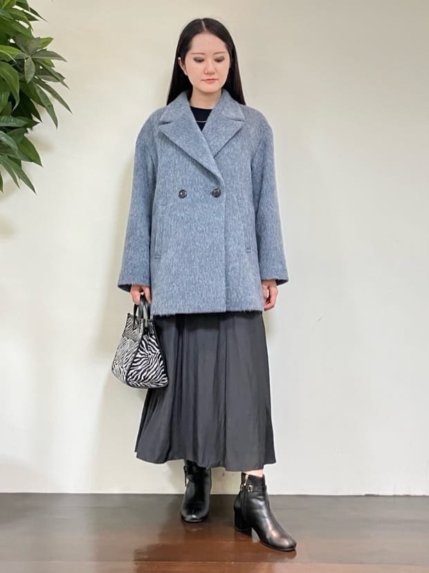 カレンさんの「UNTITLED｜【8色展開／コンパクト丈】レーヨン混 コクーンニット」を使ったコーディネート