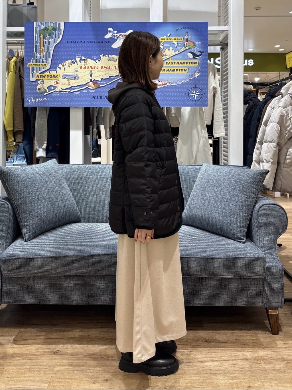 risaさんの「Dessin｜【撥水・2WAY】ミュラーダウンコートミドル丈」を使ったコーディネート