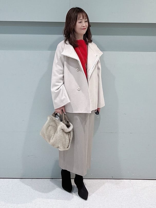 makiさんの「UNTITLED｜【着回しが効く／オンオフアウター】ウールショートコート」を使ったコーディネート