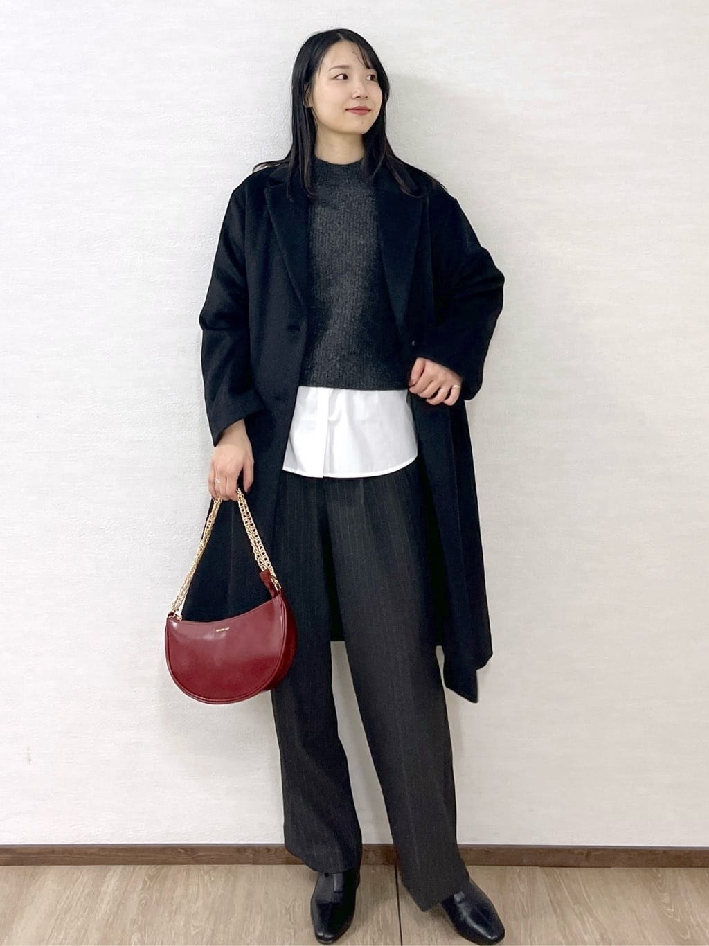 sachikoさんの「OPAQUE.CLIP｜カシミヤブレンドウールチェスターコート」を使ったコーディネート