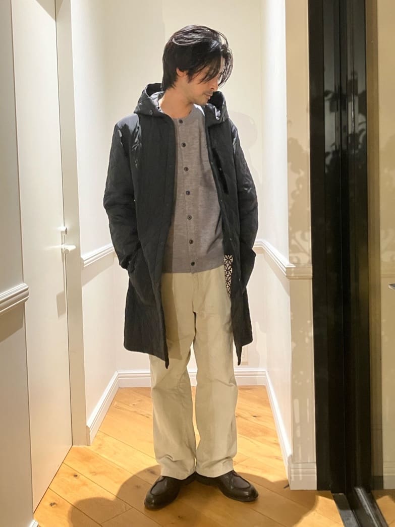 junyaさんの「DRESSTERIOR｜キルティング フーデット コート」を使ったコーディネート