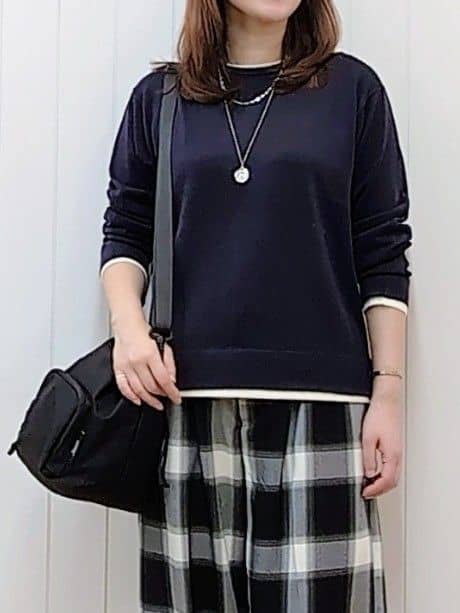 itoさんの「Dessin｜【ユニセックス/ウエストゴム】チェック柄パンツ」を使ったコーディネート