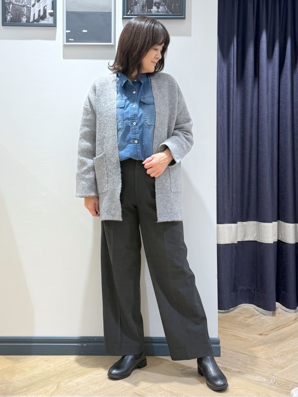 Lilyさんの「grove｜【あったか裏起毛】かっこよさも穿き心地も叶える、優秀スラックスパンツ」を使ったコーディネート