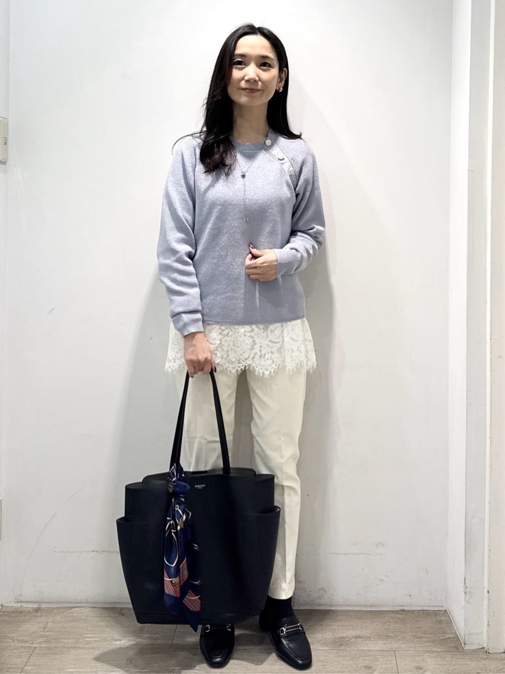 yuicciさんの「OPAQUE.CLIP｜裏起毛ハイストレッチイージーテーパードパンツ【洗濯機OK】」を使ったコーディネート